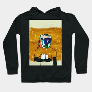 Abstract Expressionist MaleMask NFT with FreakEye Color and FreakItem Hoodie